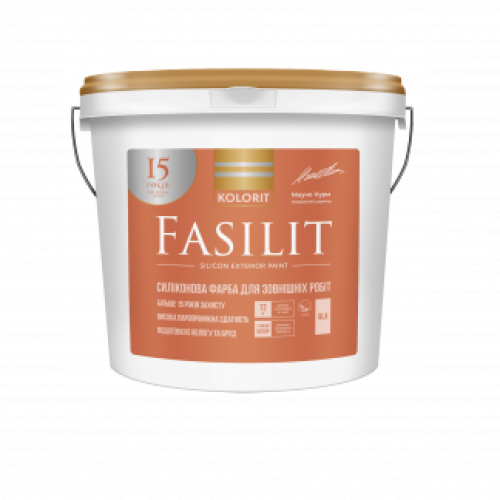 Fasilit (Kolorit Facade  Luxe) - Силиконмодифицированная латексная краска на акрилатной основе 9 л